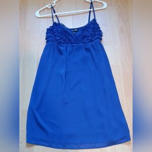 Forever 21 Royal Blue Ruffle Dress Size Small